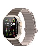 DUX DUCIS For Apple Watch 10 46mm / Ultra 2 / Ultra 49mm / 9 8 7 45mm / SE (2023) SE (2022) SE 6 5 4 44mm / 3 2 1 42mm Magnetic Silicone Band - Brown+Grey