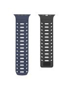 DUX DUCIS For Apple Watch Series 10 46mm / Ultra 2 Ultra 49mm / 9 8 7 45mm / SE (2023) SE (2022) SE 6 5 4 44mm / 3 2 1 42mm Silicone Strap - Blue Black