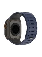 DUX DUCIS For Apple Watch Series 10 46mm / Ultra 2 Ultra 49mm / 9 8 7 45mm / SE (2023) SE (2022) SE 6 5 4 44mm / 3 2 1 42mm Silicone Strap - Blue Black