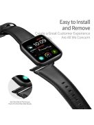 DUX DUCIS Genuine Leather Band for Apple Watch Series 10 42mm / 9 8 7 41mm / SE (2023) SE (2022) SE 6 5 4 40mm / 3 2 1 38mm Strap - Black