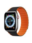 DUX DUCIS LD Series for Apple Watch Series 10 42mm / 9 8 7 41mm / SE (2023) SE (2022) SE 6 5 4 40mm / 3 2 1 38mm Silicone Strap - Black+Orange