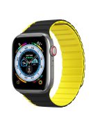 DUX DUCIS LD Series for Apple Watch Series 10 42mm / 9 8 7 41mm / SE (2023) SE (2022) SE 6 5 4 40mm / 3 2 1 38mm Silicone Strap - Black+Yellow