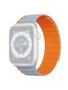 DUX DUCIS LD Series for Apple Watch Series 10 42mm / 9 8 7 41mm / SE (2023) SE (2022) SE 6 5 4 40mm / 3 2 1 38mm Silicone Strap - Grey+Orange