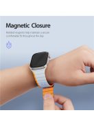 DUX DUCIS LD Series for Apple Watch Series 10 42mm / 9 8 7 41mm / SE (2023) SE (2022) SE 6 5 4 40mm / 3 2 1 38mm Silicone Strap - Grey+Orange