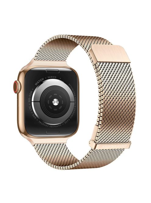 DUX DUCIS Milanese Pro Series Band for Apple Watch Series 10 42mm / 9 8 7 41mm / SE (2023) SE (2022) SE 6 5 4 40mm / 3 2 1 38mm Mesh Straps Magnetic - Gold