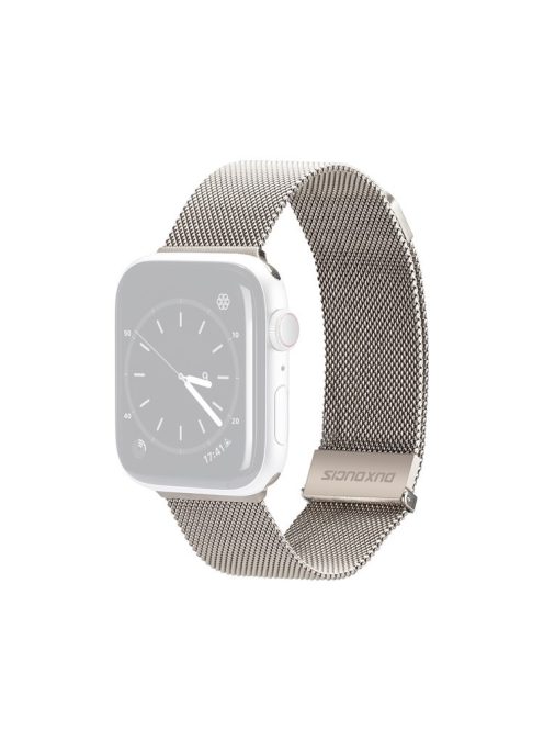 DUX DUCIS Strap Watch Strap for Apple Watch Series 10 42mm / 9 8 7 41mm / SE (2023) SE (2022) SE 6 5 4 40mm / 3 2 1 38mm Watch Band - Starlight Silver