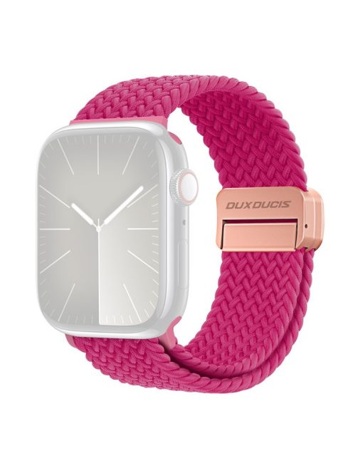 DUX DUCIS Watch Strap for Apple Watch Series 10 42mm / 9 8 7 41mm / SE (2023) SE (2022) SE 6 5 4 40mm / 3 2 1 38mm Nylon Watch Straps - Raspberry