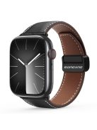 DUX DUCIS YA Series For Apple Watch Series 10 46mm / Ultra 2 Ultra 49mm /  Series 9 8 7 45mm / 6 5 4 SE (2023) SE (2022) SE 44mm / 3 2 1 42mm Genuine Cow Leather Strap - Black