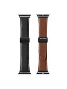 DUX DUCIS YA Series For Apple Watch Series 10 46mm / Ultra 2 Ultra 49mm /  Series 9 8 7 45mm / 6 5 4 SE (2023) SE (2022) SE 44mm / 3 2 1 42mm Genuine Cow Leather Strap - Black