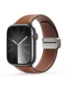 DUX DUCIS YA Series For Apple Watch Series 10 46mm / Ultra 2 Ultra 49mm /  Series 9 8 7 45mm / 6 5 4 SE (2023) SE (2022) SE 44mm / 3 2 1 42mm Genuine Cow Leather Strap - Brown