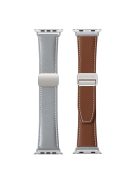 DUX DUCIS YA Series For Apple Watch Series 10 46mm / Ultra 2 Ultra 49mm /  Series 9 8 7 45mm / 6 5 4 SE (2023) SE (2022) SE 44mm / 3 2 1 42mm Genuine Cow Leather Strap - Grey