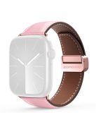 DUX DUCIS YA Series For Apple Watch Series 10 46mm / Ultra 2 Ultra 49mm /  Series 9 8 7 45mm / 6 5 4 SE (2023) SE (2022) SE 44mm / 3 2 1 42mm Genuine Cow Leather Strap - Pink