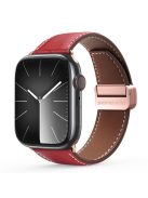 DUX DUCIS YA Series For Apple Watch Series 10 46mm / Ultra 2 Ultra 49mm /  Series 9 8 7 45mm / 6 5 4 SE (2023) SE (2022) SE 44mm / 3 2 1 42mm Genuine Cow Leather Strap - Red