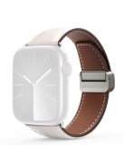 DUX DUCIS YA Series For Apple Watch Series 10 46mm / Ultra 2 Ultra 49mm /  Series 9 8 7 45mm / 6 5 4 SE (2023) SE (2022) SE 44mm / 3 2 1 42mm Genuine Cow Leather Strap - White