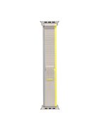 DUX DUCIS YJ Series Watch Band for Apple Watch Series 10 46mm / Ultra 2 Ultra 49mm /  Series 9 8 7 45mm / 6 5 4 SE (2023) SE (2022) SE 44mm / 3 2 1 42mm , Sport Loop Nylon Strap - Yellow+Beige