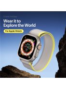 DUX DUCIS YJ Series Watch Band for Apple Watch Series 10 46mm / Ultra 2 Ultra 49mm /  Series 9 8 7 45mm / 6 5 4 SE (2023) SE (2022) SE 44mm / 3 2 1 42mm , Sport Loop Nylon Strap - Yellow+Beige