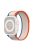 DUX DUCIS YJ Series Wristband for Apple Watch Series 10 42mm / 9 8 7 41mm / SE (2023) SE (2022) SE 6 5 4 40mm / 3 2 1 38mm Nylon Loop Watch Strap - Orange+Beige