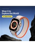 DUX DUCIS YJ Series Wristband for Apple Watch Series 10 42mm / 9 8 7 41mm / SE (2023) SE (2022) SE 6 5 4 40mm / 3 2 1 38mm Nylon Loop Watch Strap - Orange+Beige