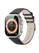 DUX DUCIS YS Series For Apple Watch Series 10 46mm / Ultra 2 Ultra 49mm /  Series 9 8 7 45mm / 6 5 4 SE (2023) SE (2022) SE 44mm / 3 2 1 42mm Cowhide Leather Wrist Band Replacement Strap - Black