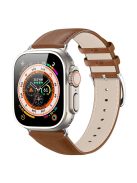 DUX DUCIS YS Series For Apple Watch Series 10 46mm / Ultra 2 Ultra 49mm /  Series 9 8 7 45mm / 6 5 4 SE (2023) SE (2022) SE 44mm / 3 2 1 42mm Cowhide Leather Wrist Band Replacement Strap - Brown