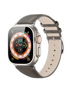 DUX DUCIS YS Series For Apple Watch Series 10 46mm / Ultra 2 Ultra 49mm /  Series 9 8 7 45mm / 6 5 4 SE (2023) SE (2022) SE 44mm / 3 2 1 42mm Cowhide Leather Wrist Band Replacement Strap - Grey