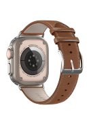 DUX DUCIS YS Series Strap for Apple Watch Series 10 42mm / 9 8 7 41mm / SE (2023) SE (2022) SE 6 5 4 40mm / 3 2 1 38mm Cowhide Leather Watch Band - Brown