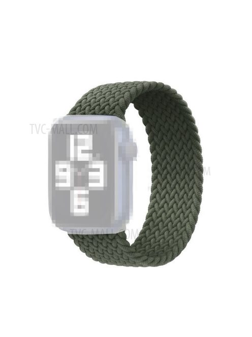 Elastic Nylon Watch Band Replacement Watch Strap 24mm for Apple Watch Series 10 42mm / 9 8 7 41mm / 6 5 4 SE SE (2022) SE (2023) 40mm / 3 2 1 38mm [Size: L] - Army Green