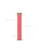 Elastic Nylon Watch Band Replacement Watch Strap 24mm for Apple Watch Series 10 42mm / 9 8 7 41mm / 6 5 4 SE SE (2022) SE (2023) 40mm / 3 2 1 38mm [Size: L] - Pink