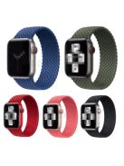 Elastic Nylon Watch Band Replacement Watch Strap 24mm for Apple Watch Ultra 49mm / Ultra 2 49mm / Series 9 45mm / SE (2023) 44mm / Series 8 / 7 45mm 6 / 5 / 4 / SE / SE (2022) 44mm, Series 3 / 2 / 1 42mm [Size: L] - Red