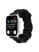 Elastic Scrunchie Hair Band Watch Strap Replacement Wristband for Apple Watch Ultra 49mm / Ultra 2 49mm / Series 9 45mm / SE (2023) 44mm / Series 8 / 7 45mm / Series 6 / 5 / 4 / SE / SE (2022) 44mm / Series 3 / 2 / 1 42mm - Black