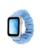 Elastic Scrunchie Hair Band Watch Strap Replacement Wristband for Apple Watch Ultra 49mm / Ultra 2 49mm / Series 9 45mm / SE (2023) 44mm / Series 8 / 7 45mm / Series 6 / 5 / 4 / SE / SE (2022) 44mm / Series 3 / 2 / 1 42mm - Blue