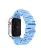 Elastic Scrunchie Hair Band Watch Strap Replacement Wristband for Apple Watch Ultra 49mm / Ultra 2 49mm / Series 9 45mm / SE (2023) 44mm / Series 8 / 7 45mm / Series 6 / 5 / 4 / SE / SE (2022) 44mm / Series 3 / 2 / 1 42mm - Blue