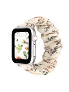 Elastic Scrunchie Hair Band Watch Strap Replacement Wristband for Apple Watch Ultra 49mm / Ultra 2 49mm / Series 9 45mm / SE (2023) 44mm / Series 8 / 7 45mm / Series 6 / 5 / 4 / SE / SE (2022) 44mm / Series 3 / 2 / 1 42mm - Flower