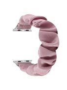 Elastic Scrunchie Hair Band Watch Strap Replacement Wristband for Apple Watch Ultra 49mm / Ultra 2 49mm / Series 9 45mm / SE (2023) 44mm / Series 8 / 7 45mm / Series 6 / 5 / 4 / SE / SE (2022) 44mm / Series 3 / 2 / 1 42mm - Pink