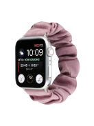 Elastic Scrunchie Hair Band Watch Strap Replacement Wristband for Apple Watch Ultra 49mm / Ultra 2 49mm / Series 9 45mm / SE (2023) 44mm / Series 8 / 7 45mm / Series 6 / 5 / 4 / SE / SE (2022) 44mm / Series 3 / 2 / 1 42mm - Pink