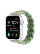 Elastic Woven Design Watch Band Replacement Watch Strap for Apple Watch Ultra 49mm / Ultra 2 49mm / Series 9 45mm / SE (2023) 44mm / Series 8 / 7 45mm 6 / 5 / 4 / SE / SE (2022) 44m / Series 3 / 2 / 1 42mm - Green