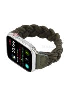 Elastic Woven Watch Band Replacement for Apple Watch Series 10 42mm / 9 8 7 41mm / 6 5 4 SE SE (2022) SE (2023) 40mm / 3 2 1 38mm - Army Green