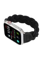 Elastic Woven Watch Band Replacement for Apple Watch Series 10 42mm / 9 8 7 41mm / 6 5 4 SE SE (2022) SE (2023) 40mm / 3 2 1 38mm - Black