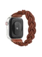 Elastic Woven Watch Band Replacement for Apple Watch Series 10 42mm / 9 8 7 41mm / 6 5 4 SE SE (2022) SE (2023) 40mm / 3 2 1 38mm - Brown