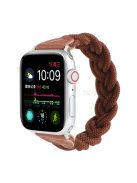 Elastic Woven Watch Band Replacement for Apple Watch Series 10 42mm / 9 8 7 41mm / 6 5 4 SE SE (2022) SE (2023) 40mm / 3 2 1 38mm - Brown