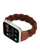 Elastic Woven Watch Band Replacement for Apple Watch Series 10 42mm / 9 8 7 41mm / 6 5 4 SE SE (2022) SE (2023) 40mm / 3 2 1 38mm - Brown