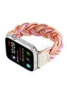 Elastic Woven Watch Band Replacement for Apple Watch Series 10 42mm / 9 8 7 41mm / 6 5 4 SE SE (2022) SE (2023) 40mm / 3 2 1 38mm - Pink Camouflage