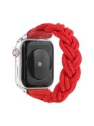 Elastic Woven Watch Band Replacement for Apple Watch Series 10 42mm / 9 8 7 41mm / 6 5 4 SE SE (2022) SE (2023) 40mm / 3 2 1 38mm - Red