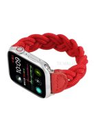 Elastic Woven Watch Band Replacement for Apple Watch Series 10 42mm / 9 8 7 41mm / 6 5 4 SE SE (2022) SE (2023) 40mm / 3 2 1 38mm - Red