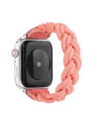 Elastic Woven Watch Band Replacement for Apple Watch Series 10 42mm / 9 8 7 41mm / 6 5 4 SE SE (2022) SE (2023) 40mm / 3 2 1 38mm - Rose