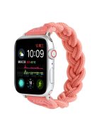 Elastic Woven Watch Band Replacement for Apple Watch Series 10 42mm / 9 8 7 41mm / 6 5 4 SE SE (2022) SE (2023) 40mm / 3 2 1 38mm - Rose