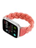 Elastic Woven Watch Band Replacement for Apple Watch Series 10 42mm / 9 8 7 41mm / 6 5 4 SE SE (2022) SE (2023) 40mm / 3 2 1 38mm - Rose