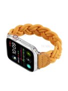 Elastic Woven Watch Band Replacement for Apple Watch Series 10 42mm / 9 8 7 41mm / 6 5 4 SE SE (2022) SE (2023) 40mm / 3 2 1 38mm - Yellow