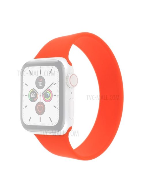 Elasticity Silicone Smart Watch Strap (Size: L) for Apple Watch Series 10 42mm / 9 8 7 41mm / 6 5 4 SE SE (2022) SE (2023) 40mm / 3 2 1 38mm, Size: L - Orange