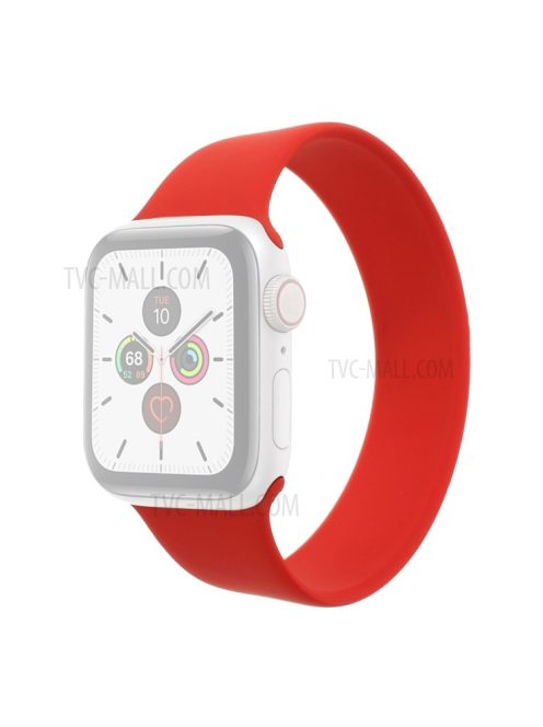 Elasticity Silicone Smart Watch Strap (Size: L) for Apple Watch Series 10 42mm / 9 8 7 41mm / 6 5 4 SE SE (2022) SE (2023) 40mm / 3 2 1 38mm, Size: L - Red